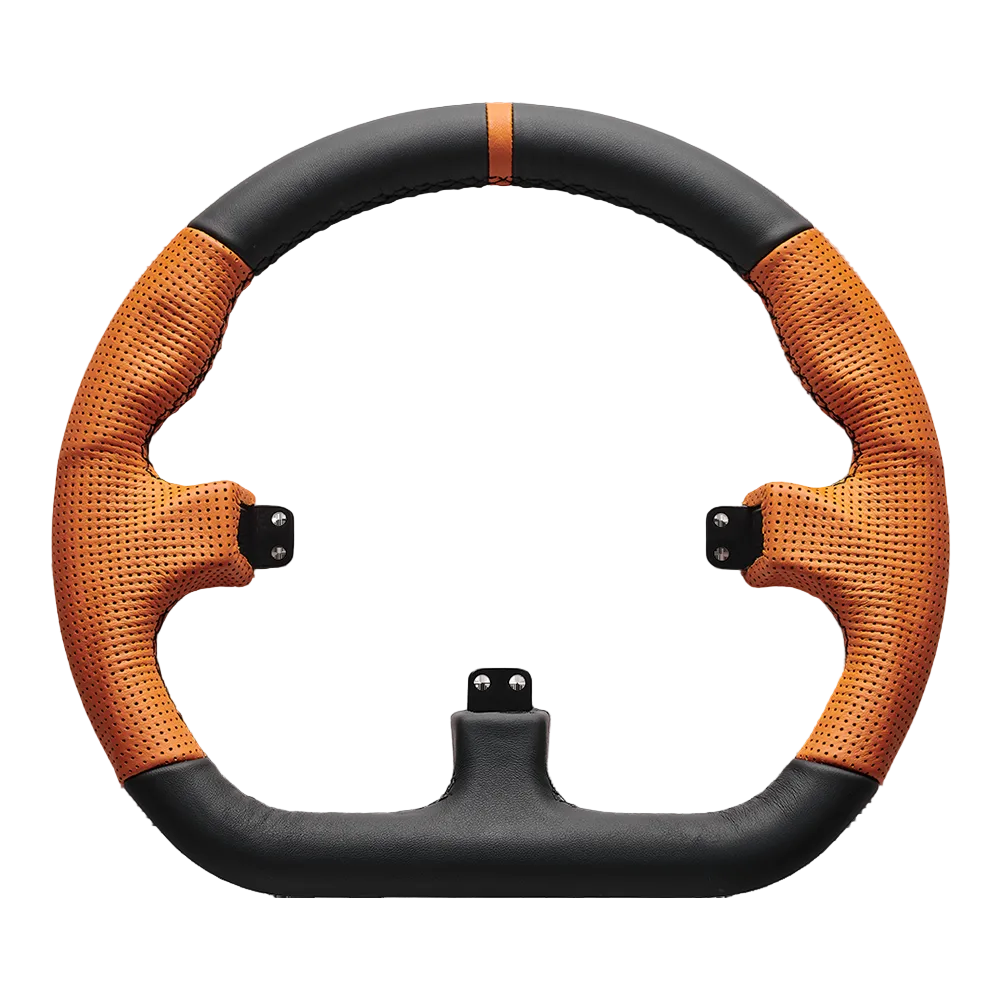 ASETEK Closed D Orange Leather Rim