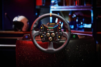 Asetek ümmargune must nahkvelg