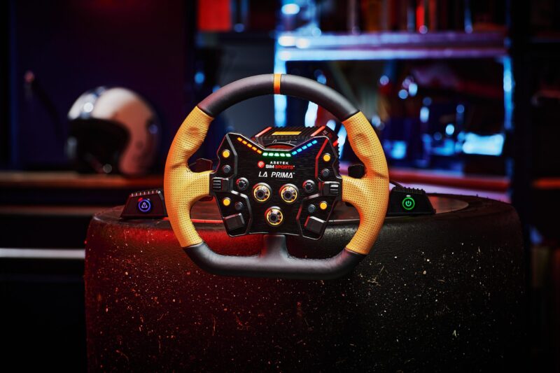 Asetek Closed D Orange Leather Rim - Image 4